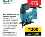 Makita 450W Pendulum Action Jigsaw M4301B