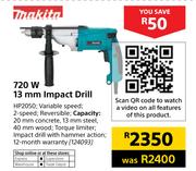 Makita 720W 13mm Impact Drill HP2050