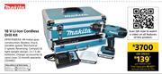 Makita 18V LiIon Cordless Drill Kit HP457DWEX4