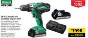 Hitachi Hikoki 18V 13MM Li-Ion Cordless Impact Drill HTC DV18DJL(LP)
