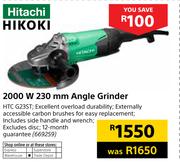 Hitachi Hikoki 2000W 230mm Angle Grinder HTC G23ST