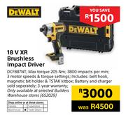 Dewalt 18V XR Brushless Impact Driver DCF887NT