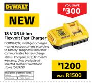 Dewalt 18V XR Li-Ion Flexvolt Fast Charger DCB118-QW