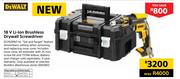 Dewalt 18V Li-Ion Brushless Drywall Screwdriver DCF620NT-XI