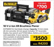 Dewalt 18V Li-Ion XR Brushless Planer DCP580NT-XI