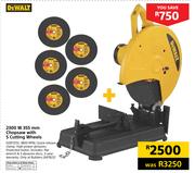 Dewalt 2300W 355mm Chopsaw With 5 Cutting Wheels DZ87ZOV