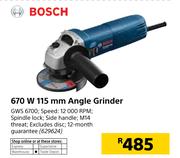 Bosch 670W 115mm Angle Grinder GWS 6700
