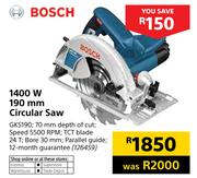 Bosch 1400W 190mm Circular Saw GKS190