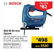Bosch 450W 65mm Jigsaw GST 650