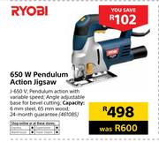 Ryobi 650W Pendulum Action Jigsaw
