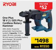 Ryobi One Plus 18V 2J SDS Plus Cordless Rotary Hammer