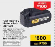Ryobi One Plus 18V Battery Pack XB-1500
