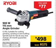 Ryobi 900W 115mm Angle Grinder