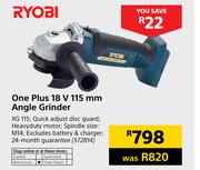 Ryobi One Plus 18V 115mm Angle Grinder