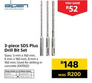 Aipen 3-Piece SDS Plus Drill Bit Set