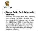 Disston Mega Solid Red Automatic Helmet