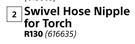 Sievert Swivel Hose Nipple For Torch