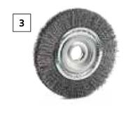 Ruwag Wire Brushes 200 x 25mm Wire Wheel 25.4mm Bore With Adapters