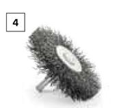 Ruwag Wire Brushes 50 x 12mm Mounted Wire Wheel 6mm Shaft