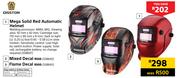 Disston Mega Solid Red Automatic Helmet