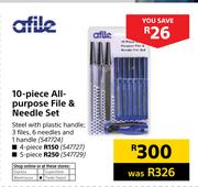 afile 5 Piece All Purpose File & Needle Set