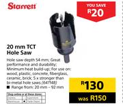 Starrett 20mm TCT Hole Saw