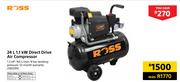 Ross 24L 1.1kW Direct Drive Air Compressor