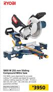 Ryobi 1800W 255mm Sliding Compound Mitre Saw CSS-1800