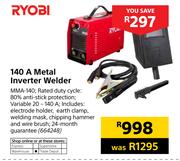 Ryobi 140 A Metal Inverter Welder MMA-140