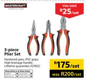 Mastercraft 3-Piece Plier Set-Per Set