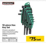 Mastercraft 10-Piece Hex Key Set