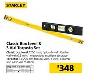 Stanley Classic Box Level & 3 Vial Torpedo Set