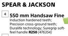 Spear & Jackson 550mm Handsaw Fine