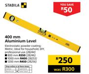 Stabila 400mm Aluminium Level