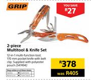 Grip 2-Piece Multitool & Knife Set