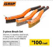 Grip 3-Piece Brush Set-Per Set