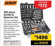 Grip 100-Piece Socket & Spanner Set