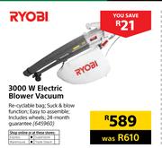 Ryobi 3000W Electric Blower Vacuum