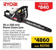 Ryobi 56cc 500mm Petrol Chain Saw