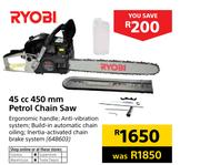 Ryobi 45cc 450mm Petrol Chain Saw