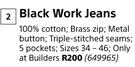 Beck Black Work Jeans