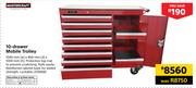 Mastercraft 10 Drawer Mobile Trolley-1040mm(w) x 460mm(d) x 1000mm(h)