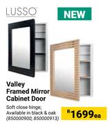 Lusso Valley Framed Mirror Cabinet Door-Each