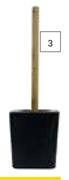 Lusso Toilet Brush Black Plastic