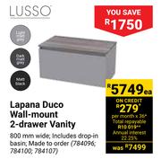 Lusso Lapana Duco Wall Mount 2 Drawer Vanity-Each