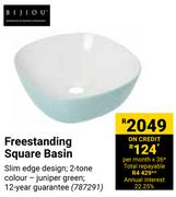Bijiou Freestanding Square Basin-Each