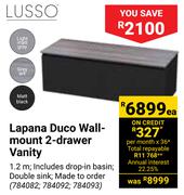 Lusso Lapana Duco Wall Mount 2 Drawer Vanity-Each