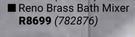 Lusso Reno Brass Bath Mixer