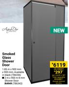 Aqua Dior Smoked Glass Shower Door 2m x 900mm x 8mm