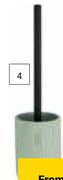 Lusso Toilet Brush Sandstone Green-Each
